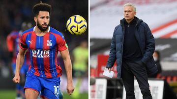 Andros Townsend y José Mourinho.