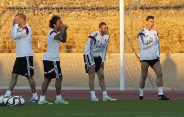 Marcelo, Benzema y Cristiano Ronaldo. 