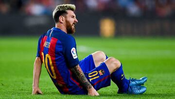Messi sólo jugó todo el partido en uno de los cinco pinchazos