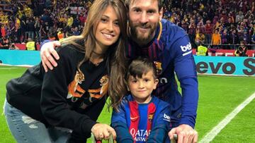 Antonella Roccuzzo y Thiago Messi, presentes en la nueva Copa del Rey de Lionel Messi.