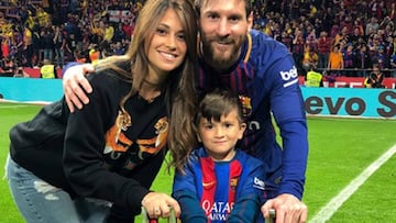 Antonella Roccuzzo y Thiago Messi, presentes en la nueva Copa del Rey de Lionel Messi.