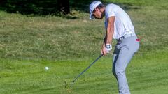 El golfista dan&eacute;s Thorbjorn Olesen golpea una bola durante el Acciona Open de Espa&ntilde;a de Golf.