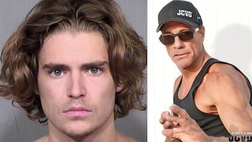 Imágenes de Nicholas Van Varenberg, el hijo menor de Jean-Cleade Van Damme, y de Jean-Cleade Van Damme