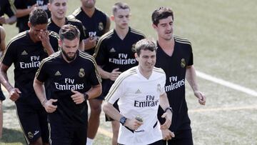 Dupont, en una sesión del Real Madrid.