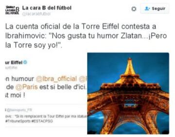 Los memes más divertidos de Ibrahimovic y la Torre Eiffel