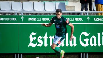 Luca Ferrone, en un partido del Racing de Ferrol.