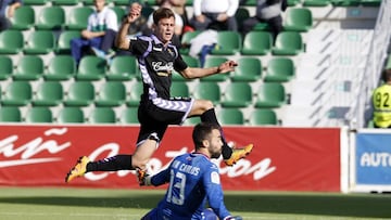 Drazic durante el Elche-Valladolid de la Liga 1,2,3. 