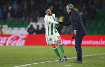 Boudebouz, con Setién.