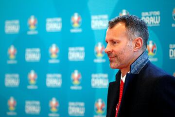 Ryan Giggs, seleccionador de Gales, llegando al Centro de Convenciones de Dublín donde se ha celebrado el sorteo clasificatoria de la Euro 2020. 