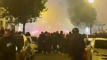 Pelea entre ultras en Nervión.