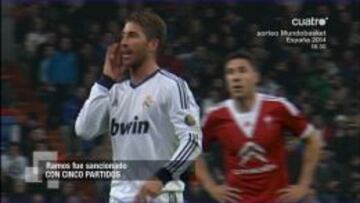 Sergio Ramos ya fue sancionado con cinco partidos.