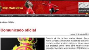 Serra Ferrer aplaza una semana su opción para comprar el Mallorca