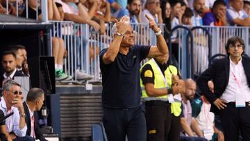 Pellicer, durante el Málaga-Cádiz.