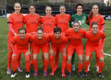 El once del Barcelona Féminas. 