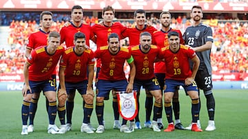 La formación inicial de la Selección española en el partido ante la República Checa, en la Nations League, en La Rosaleda.