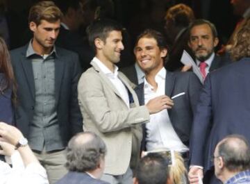 Djokovic y Nadal en el palco.