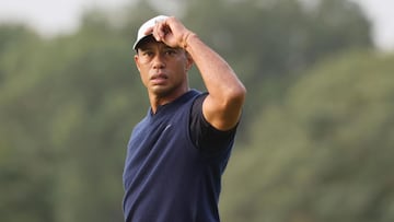 Mamaroneck (United States), 17/09/2020.- (FILE) - Tiger Woods of the US reacts on the first green during the first round for the 2020 US Open at Winged Foot Golf Club in Mamaroneck, New York, USA, 17 September 2020 (re-issued 23 February 2021). The Los An