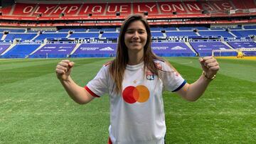 Damaris Egurrola con el Olympique de Lyon.