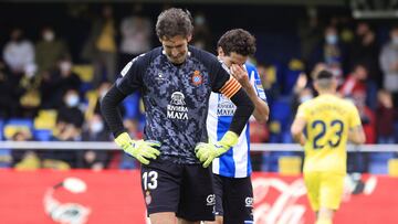 27/02/22 PARTIDO PRIMERA DIVISION
 VILLARREAL - ESPANYOL
 TRISTEZA  DE DIEGO LOPEZ