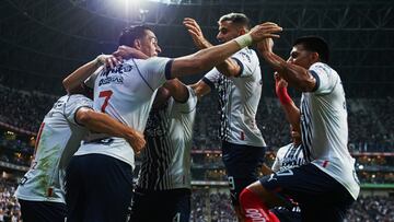Rogelio Funes Mori celebrates his goal 1-0 of Monterrey during the game Monterrey vs Queretaro, corresponding to Round 07 of the Torneo Clausura 2023 of the Liga BBVA MX, at BBVA Bancomer Stadium, on February 15, 2023.
<br><br>
Rogelio Funes Mori celebra su gol 1-0 de Monterrey durante el partido Monterrey vs Queretaro, Correspondiente a la Jornada 07 del Torneo Clausura 2023 de la Liga BBVA MX, en el Estadio BBVA Bancomer, el 15 de Febrero de 2023.