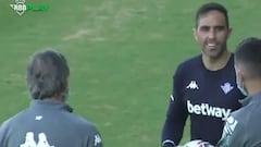 Trabajo de piernas y risas con Pellegrini: así fue la vuelta de Bravo a entrenar tras la lesión