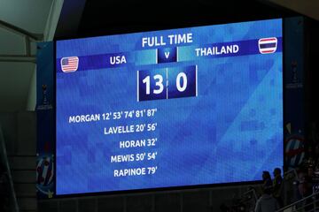 Estados Unidos demostró porque es el campeón del mundo y máximo favorito a llevarse el título en Francia. Alex Morgan fue la gran figura con cinco anotaciones. 