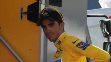 <b>ÚNICA "ANALÍTICA ADVERSA". </b>Alberto Contador, durante uno de los controles antidopaje del Tour.