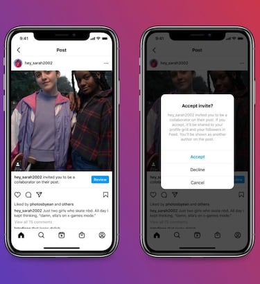 Instagram Collabs, el método para compartir los Me Gusta y las publicaciones