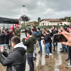 Gran recibimiento a los héroes de la Copa en Lezama