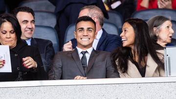 Reinier, en el palco del Bernabéu durante el Real Madrid-Celta.