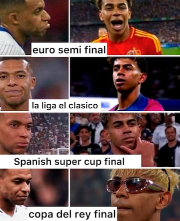 Lamine y Mbapp¨¦ protagonistas de los memes de la Nations League