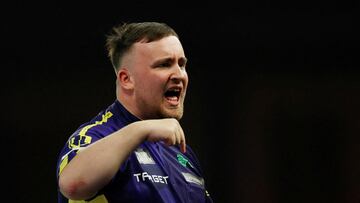 Darts - 2025 PDC World Darts Championship - Alexandra Palace, London, Britain - December 21, 2024 Luke Littler reacts during his second round match against Ryan Meikle Action Images via Reuters/Peter Cziborra TPX IMAGES OF THE DAY