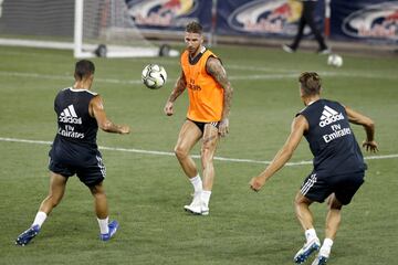 Real Madrid train at the Red Bull Arena in New Jersey