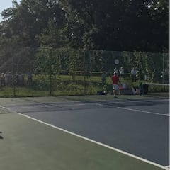 Federer entrena para el US Open... ¡en pleno Central Park!