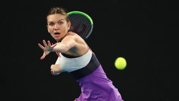 Simona Halep, tenista rumana, en el Open de Australia.
