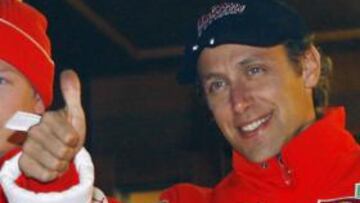 El dúo de Ferrari en Valencia: Kimi y Badoer.