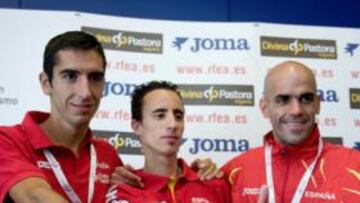 <b>TRÍO DE LUJO. </b>Casado, Olmedo y Estévez, ilusionados.