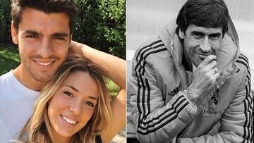 Imágenes de Álvaro Morata con Alice Campello y de Raúl González Blanco
