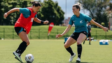 Nueva Zelanda ya entrena en Bogotá para los amistosos ante Colombia.