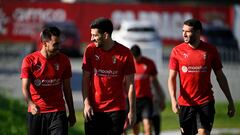 Pizzi, Abel Ruiz y Ricardo Horta, en un entrenamiento.