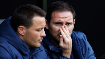 Frank Lampard, técnico interino del Chelsea, durante un partido.