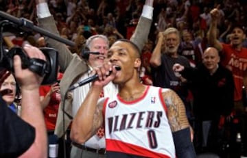 Lillard, dirigiéndose al público.