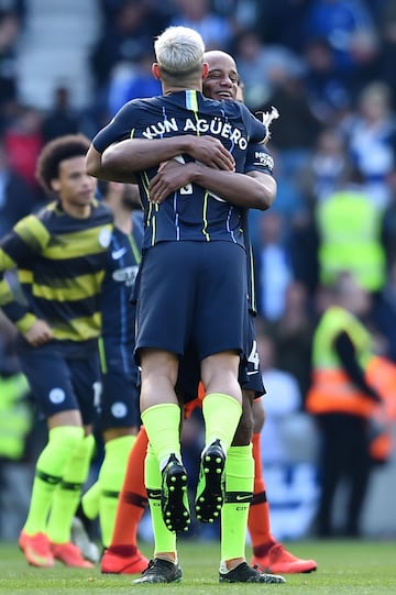 Manchester City se coronó campeón de la Premier League tras golear 4-1  al Brighton en la última fecha