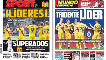 "Batacazo blanco" y "superados", en la prensa catalana