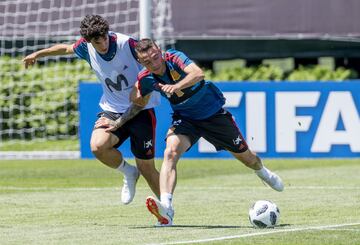 Jesús Vallejo y Iago Aspas