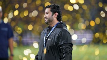 JOHOR BAHRU, MALAYSIA - JUNE 30: Tunku Ismail Ibni Sultan Ibrahim Crown Prince of Johore and team JDT TMJ looks on during the presentation ceremony after the match between JDT TMJ Selection and the JDT Rest of the World XI during the JDT All-Stars Charity