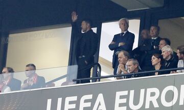 Simeone en la grada.