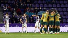 Los jugadores del Betis celebran uno de los goles. 