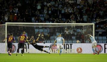 2-0. Iago Aspas marcó el segundo gol de penalti.
