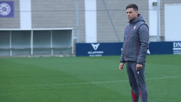 Lisci durante un entrenamiento.